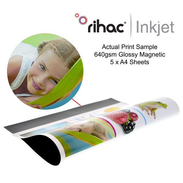 rihac A4 Glossy Magnetic Photo Paper 640gsm 5 Sheets