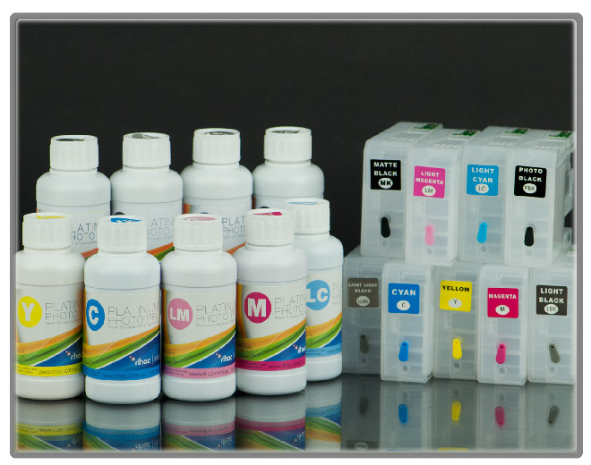 T5801, T5802, T5803, T5804, T5805, T5806, T5807, T5808 & T5809 cartridges with pigment ink for 3800 stylus pro Epson from rihac.com.au