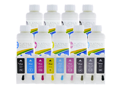 Epson Stylus Photo R3000 Refillable Ink Cartridge 100ml Starter kit T1571-T1579 with Pigment Ink