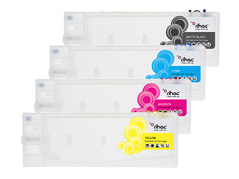 Epson Stylus Pro 4400 refillable cartridges with resettable chips Set x 4