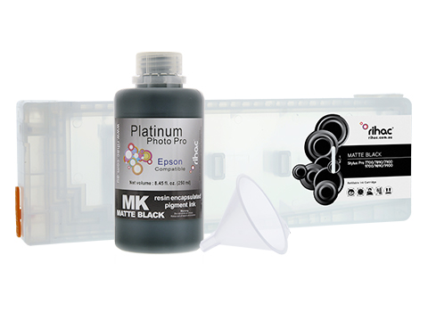 Epson Stylus Pro 9900 Matte Black refillable 700ml ink cartridge Starter Kit T6368 with 250ml Pigment Ink