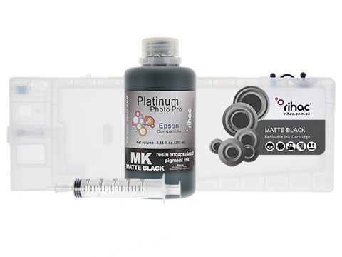 Epson Stylus Pro 4450 Matte Black MK refillable 330ml ink cartridge Starter Kit T6148 with 250ml Pigment Ink