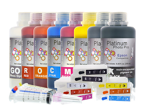 Epson SureColor P405 SC-P405 Refillable Ink Cartridge 250ml Starter Kit T3121-T3129 with Pigment Ink