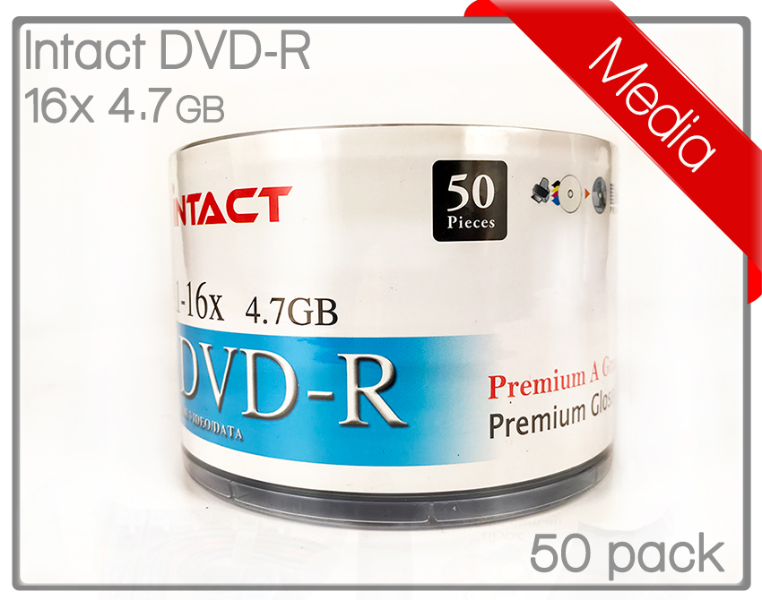 Intact DVD-r 50pk 16x Premium Glossy Photo Quality Printable