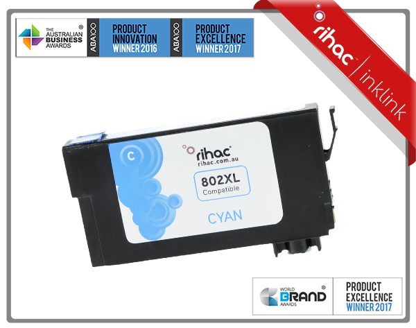 802XL Cyan Rihac Ink Cartridge