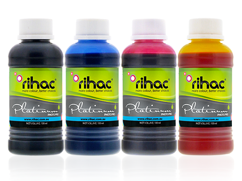 4 x 100ml Dye Ink Set to Suit LC40, LC73 & LC77XL Brother Cartridges