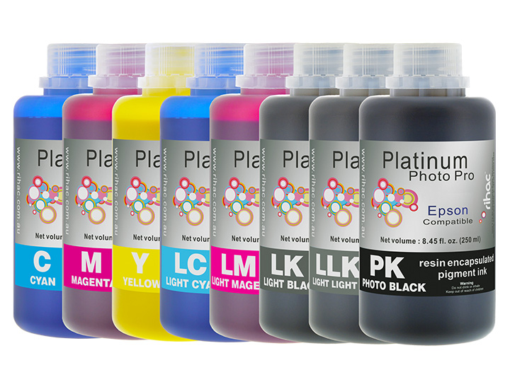 Photo Pro 8 x 250ml ink set with Photo Black (PK) Stylus Photo 9800
