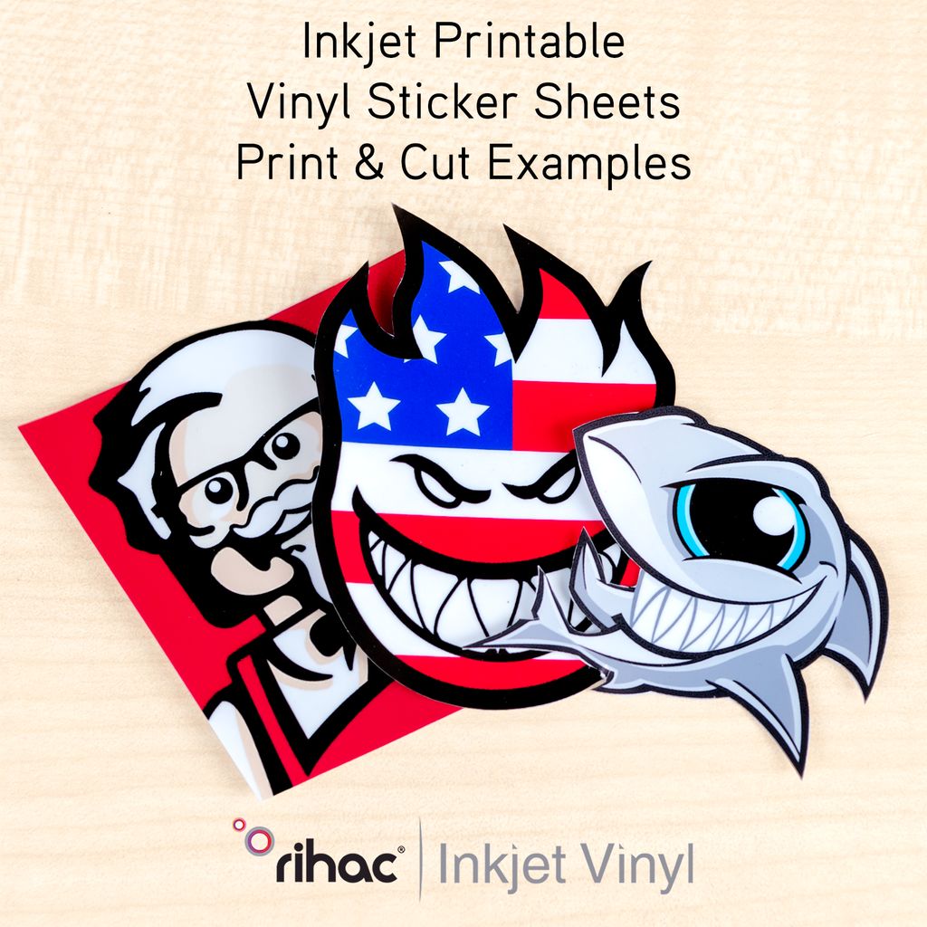 5 x A4 Sheets - Pearl Vinyl Inkjet Sticker Paper - PAPER BACKING