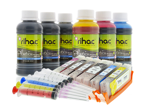 6 x PGI-670 & CLI-671 Chipped Refillable Cartridge Starter Kit