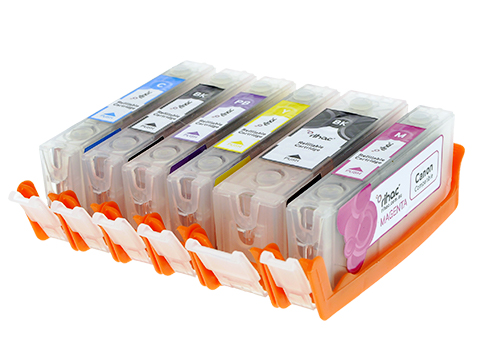 6 x PGI-680 & CLI-681 Empty Chipped Refillable Cartridges
