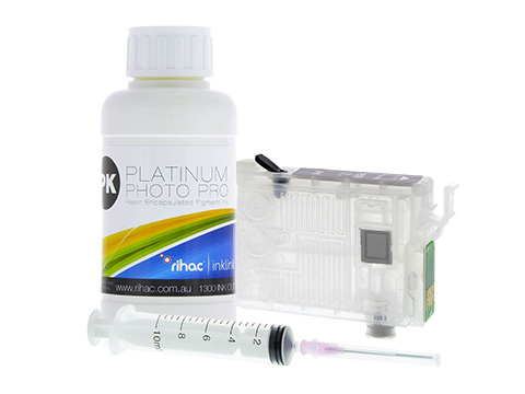 R2000 Refillable Cartridge Photo Black 100ml Starter Kit