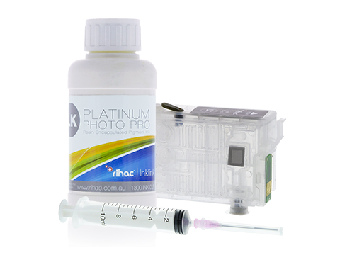 Epson R3000 Light Black Refillable ink cartridge starter kit T1577 with pigment ink