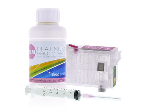 Epson R3000 Vivid Light Magenta Refillable ink cartridge starter kit T1576 with pigment ink