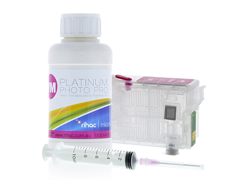 Epson R3000 Vivid Magenta Refillable ink cartridge starter kit T1573 with pigment ink