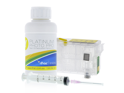 Epson R3000 Yellow Refillable ink cartridge starter kit T1574 with pigment ink
