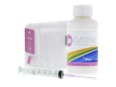 Epson 3800 Light Magenta Refillable ink cartridge starter kit T5806 with pigment ink