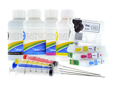 Epson 220 & 220XL Refillable Cartridges & Pigment Ink Set