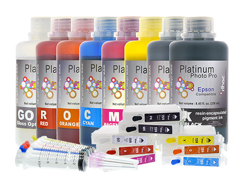 Epson R2000 Refillable Cartridge 250ml Starter Kit - Cartridges & Ink