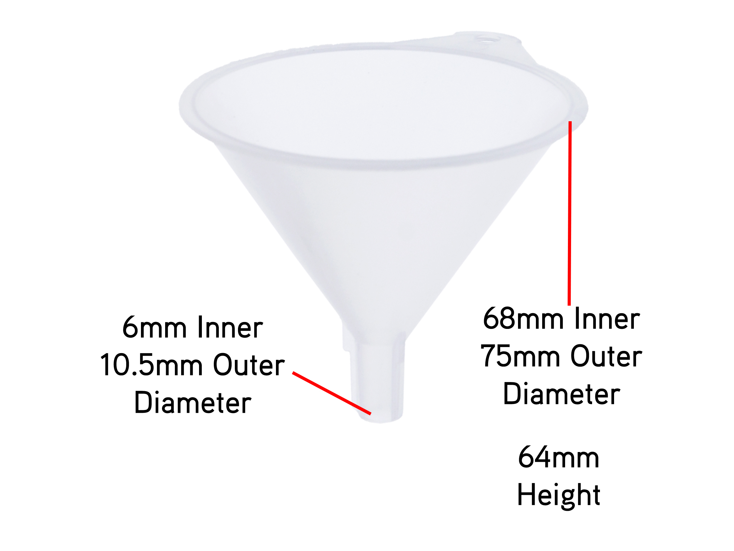 Ink Funnel 6mm x 68mm x 64mm